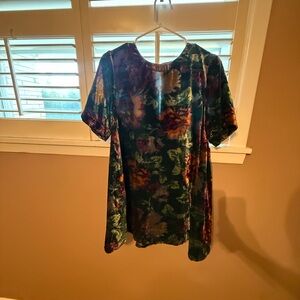 Anthropologie Multicolor Velvet Blouse